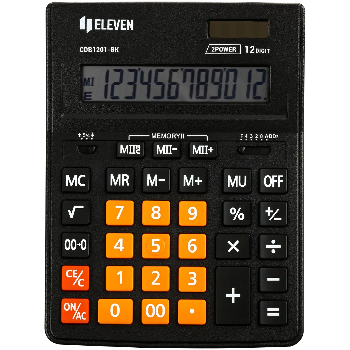 Калкулатор Eleven CDB-1201-BK/OR 12 разряда, черен с оранжево