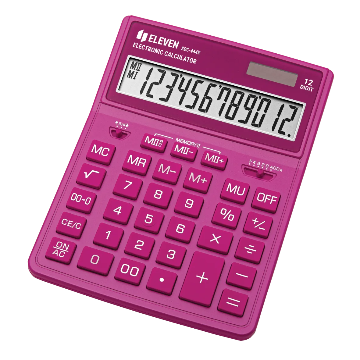 Калкулатор Eleven SDC-444X-PK 12 разряда, розов